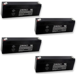SLA2.2-12 Sealed Lead Acid Battery (12 Volt, 2.2 Ah) Ultra High Capacity - Set Of 4