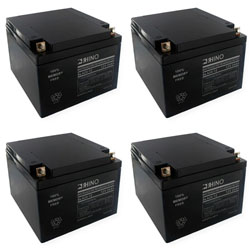 SLA24-12 Sealed Lead Acid Battery (12 Volt, 24 Ah) Ultra High Capacity - Set Of 4