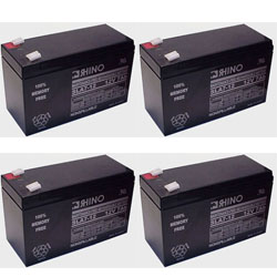 SLA7-12 Sealed Lead Acid Battery (12 Volt, 7 Ah) Ultra High Capacity - Set Of 4