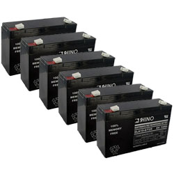 SLA10-6 Sealed Lead Acid Battery (6 Volt, 10 Ah) With .250 Faston, Ultra High Capacity - Set Of 6