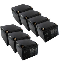 SLA24-12 Sealed Lead Acid Battery (12 Volt, 24 Ah) Ultra High Capacity - Set Of 7