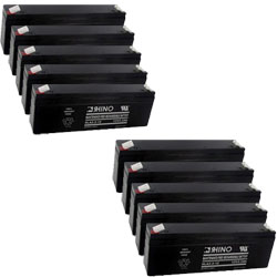 SLA2.2-12 Sealed Lead Acid Battery (12 Volt, 2.2 Ah) Ultra High Capacity - Set Of 10