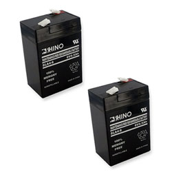 SLA4-6 Sealed Lead Acid Battery (6 Volt, 4.5 Ah) Ultra High Capacity - Set Of 2