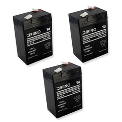 SLA4-6 Sealed Lead Acid Battery (6 Volt, 4.5 Ah) Ultra High Capacity - Set Of 3