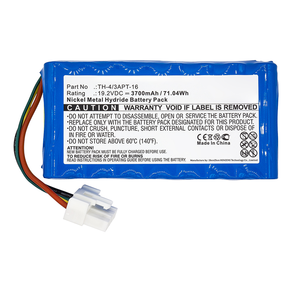 Synergy Digital Vacuum Cleaner Battery, Compatible with Toshiba TH-4/3APT-16 Vacuum Cleaner Battery (Ni-MH, 19.2V, 3700mAh)