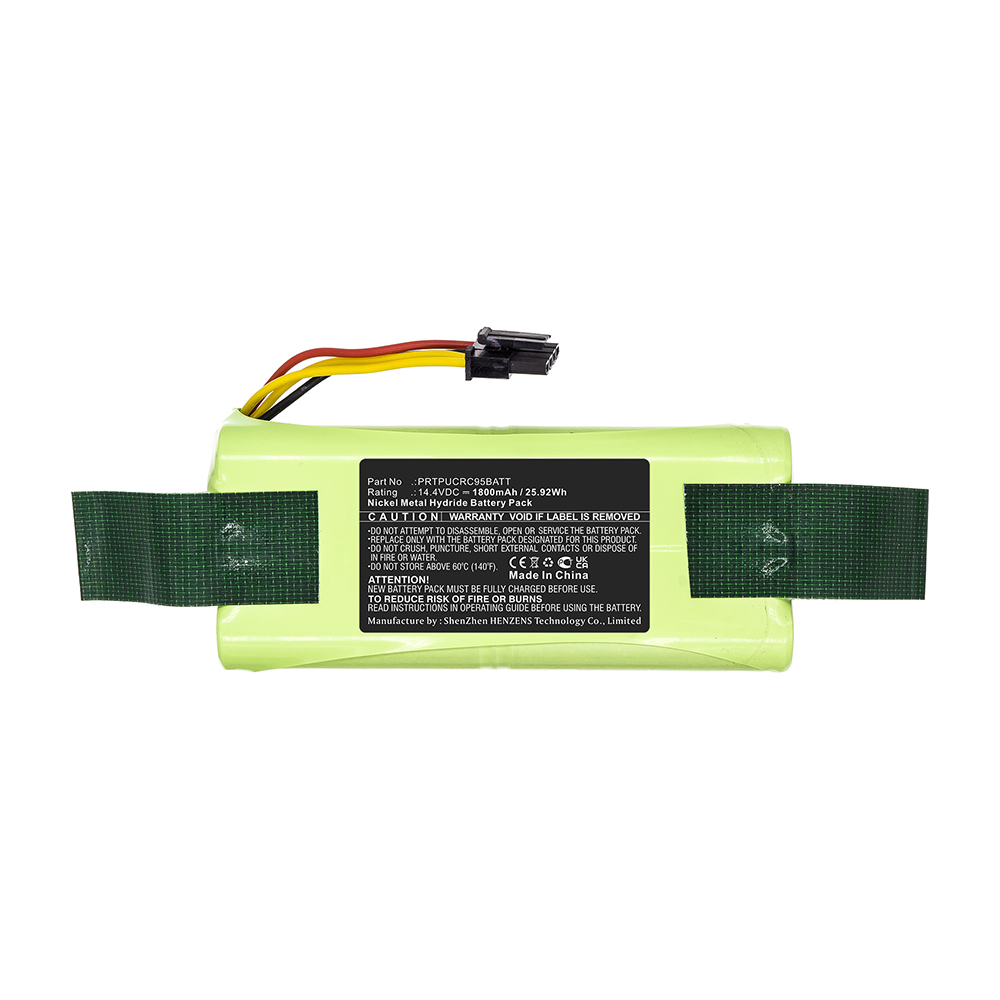 Synergy Digital Vacuum Cleaner Battery, Compatible with PRTPUCRC95BATT Vacuum Cleaner Battery (14.4V, Ni-MH, 1800mAh)