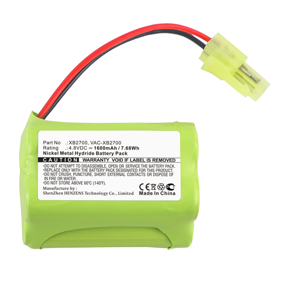 Synergy Digital Vacuum Cleaner Battery, Compatible with Shark XB2700 Vacuum Cleaner Battery (Ni-MH, 4.8V, 1600mAh)