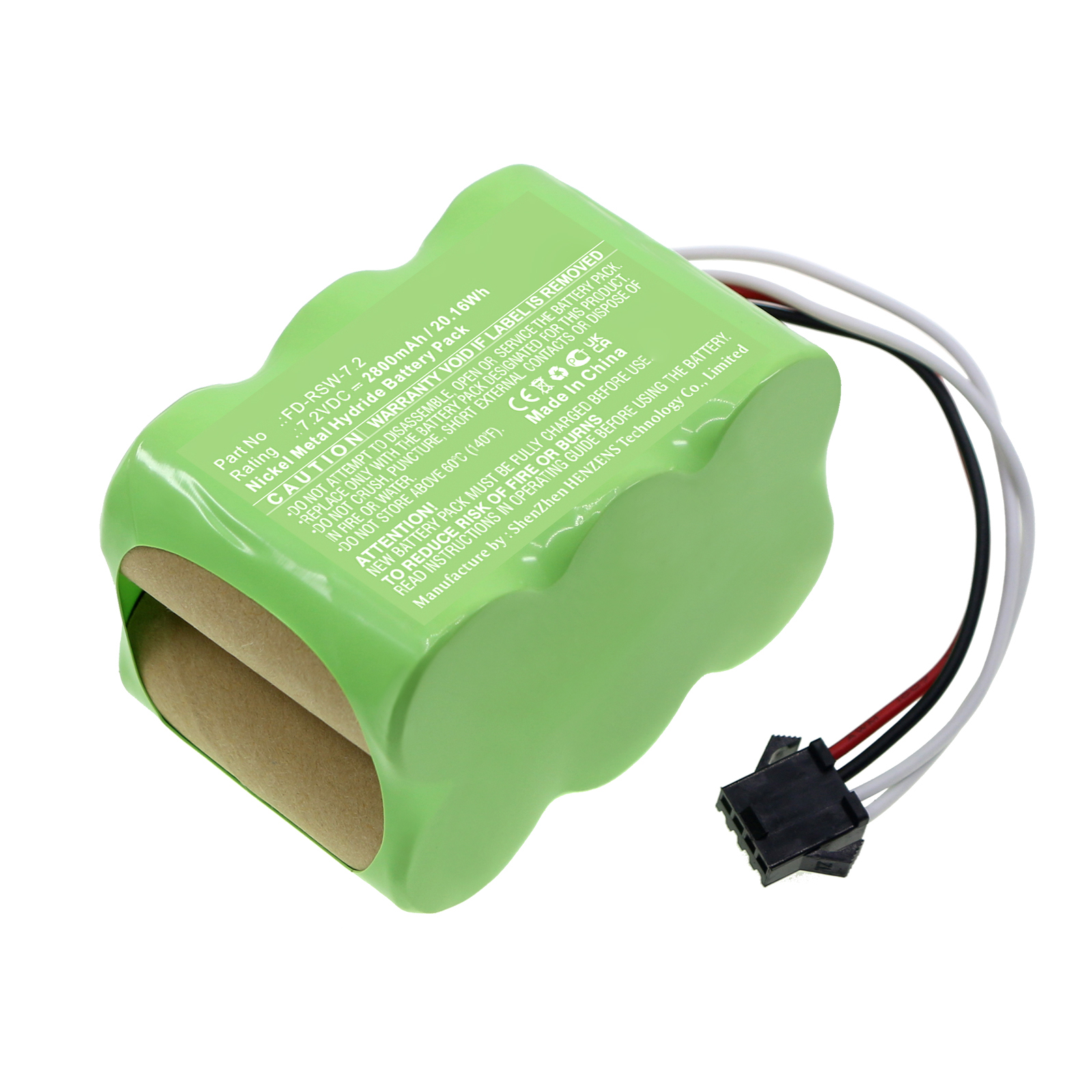 Synergy Digital Vacuum Cleaner Battery, Compatible with Pyle FD-RSW-7.2 Vacuum Cleaner Battery (Ni-MH, 7.2V, 2800mAh)