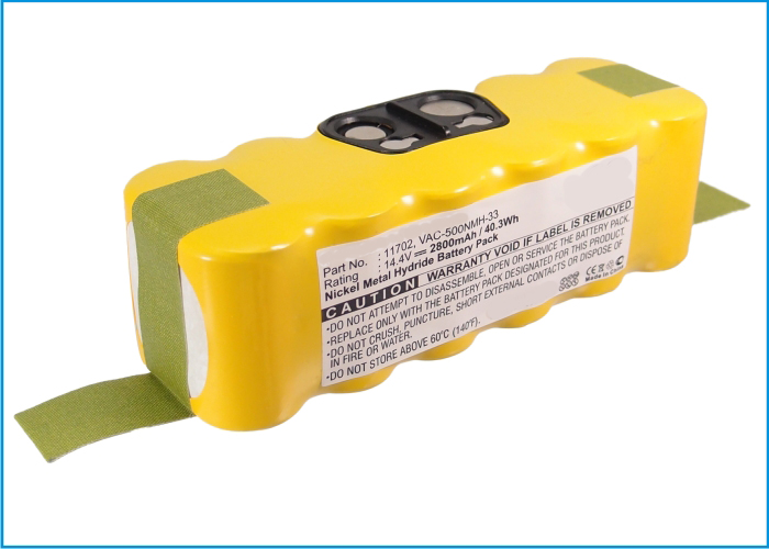 Synergy Digital Vacuum Cleaner Battery, Compatible with iRobot VAC-500NMH-33 Vacuum Cleaner Battery (Ni-MH, 14.4V, 2800mAh)