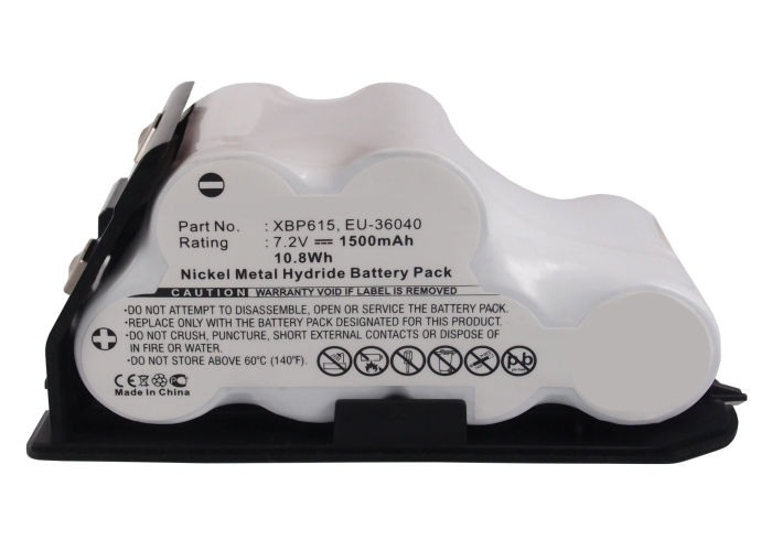 Synergy Digital Vacuum Cleaners Battery, Compatiable with Euro Pro EU-36040, XBP615 Vacuum Cleaners Battery (7.2V, Ni-MH, 1500mAh)