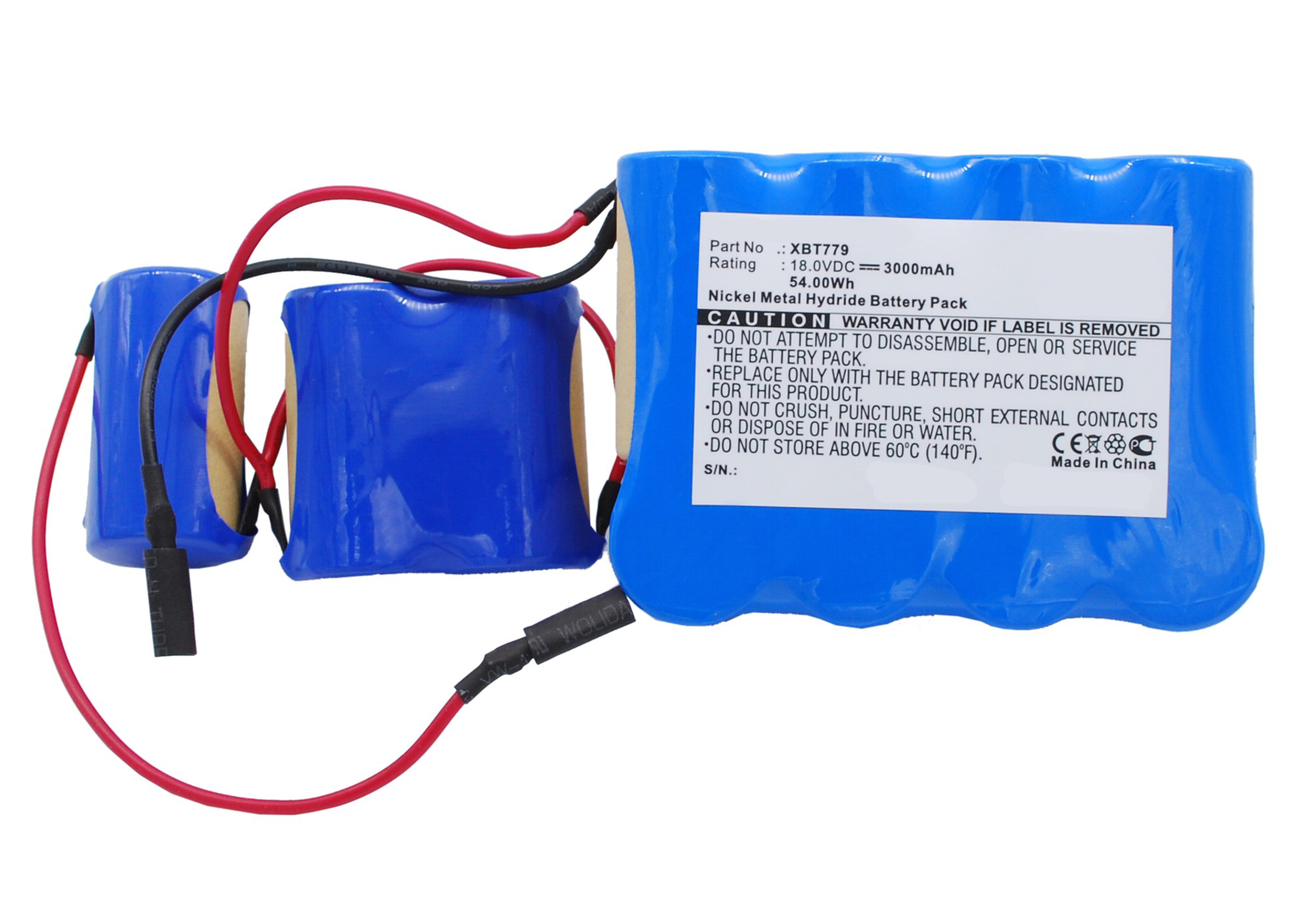 Synergy Digital Vacuum Cleaners Battery, Compatiable with Euro Pro XBT779 Vacuum Cleaners Battery (18V, Ni-MH, 3000mAh)