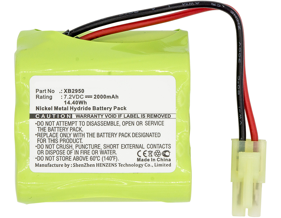 Synergy Digital Vacuum Cleaners Battery, Compatiable with Euro Pro XB2950 Vacuum Cleaners Battery (7.2V, Ni-MH, 2000mAh)