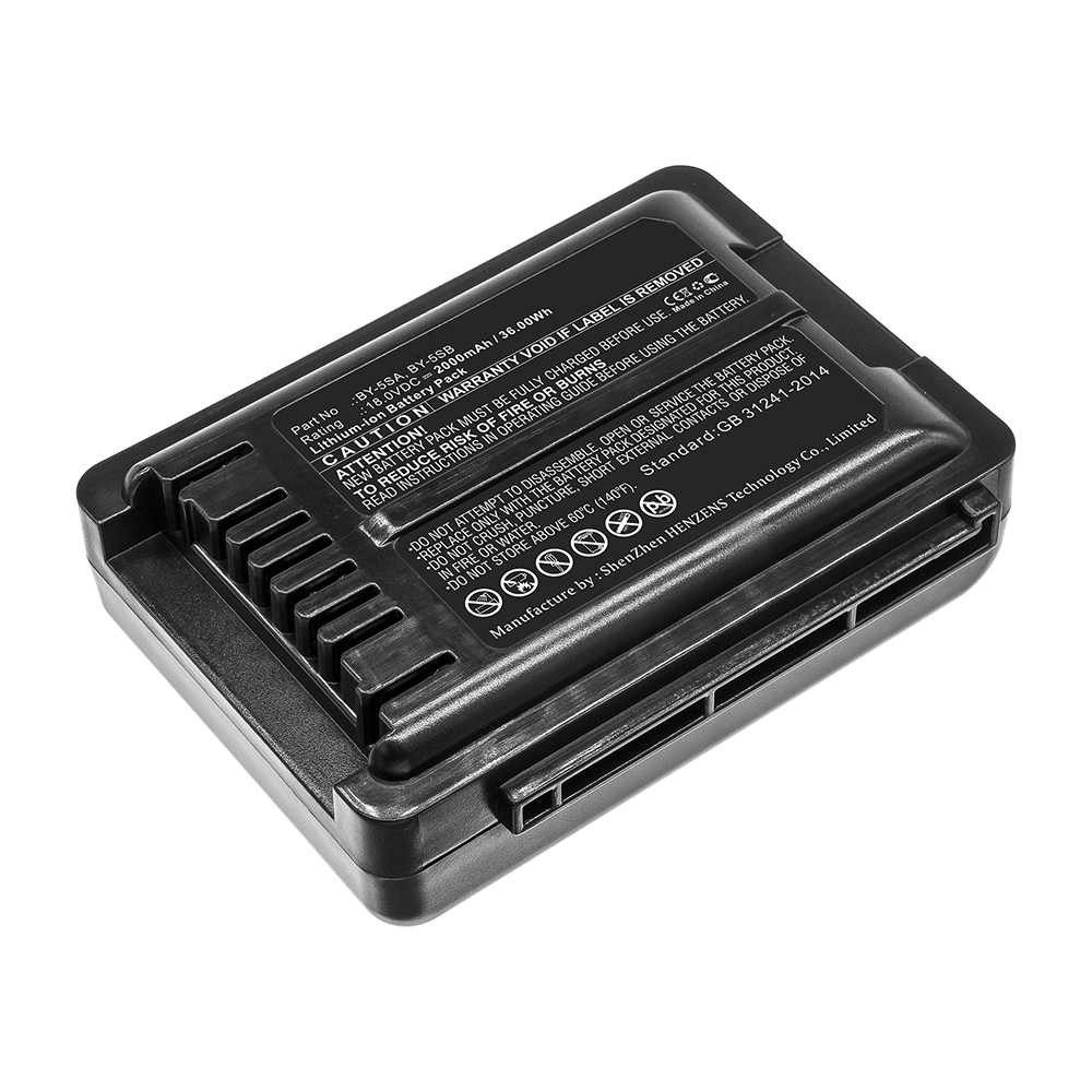Synergy Digital Vacuum Cleaner Battery, Compatible with Sharp BY-5SA, BY-5SB Vacuum Cleaner Battery (18V, Li-ion, 2000mAh)