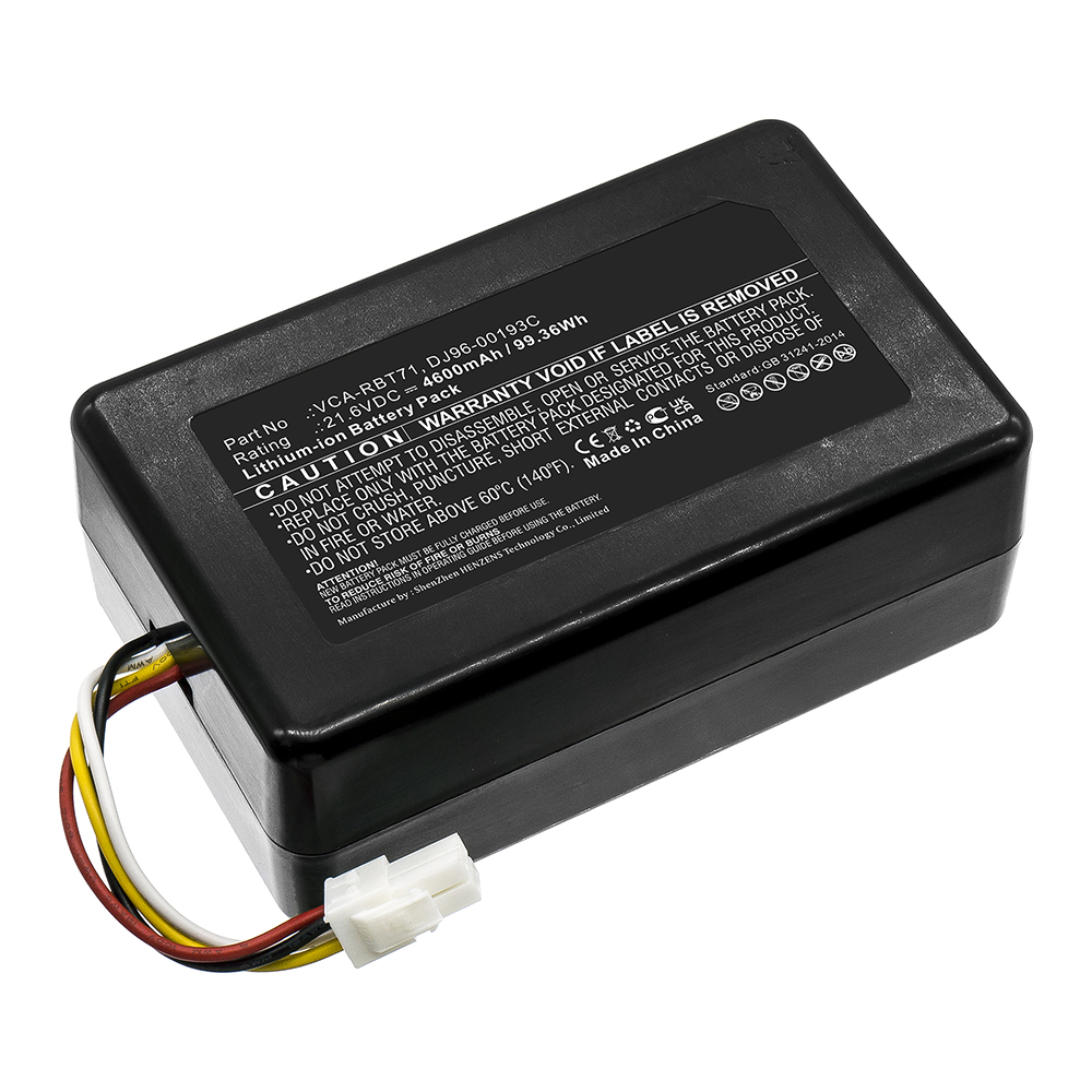 Synergy Digital Vacuum Cleaner Battery, Compatible with Samsung DJ96-00193C Vacuum Cleaner Battery (Li-ion, 21.6V, 4600mAh)