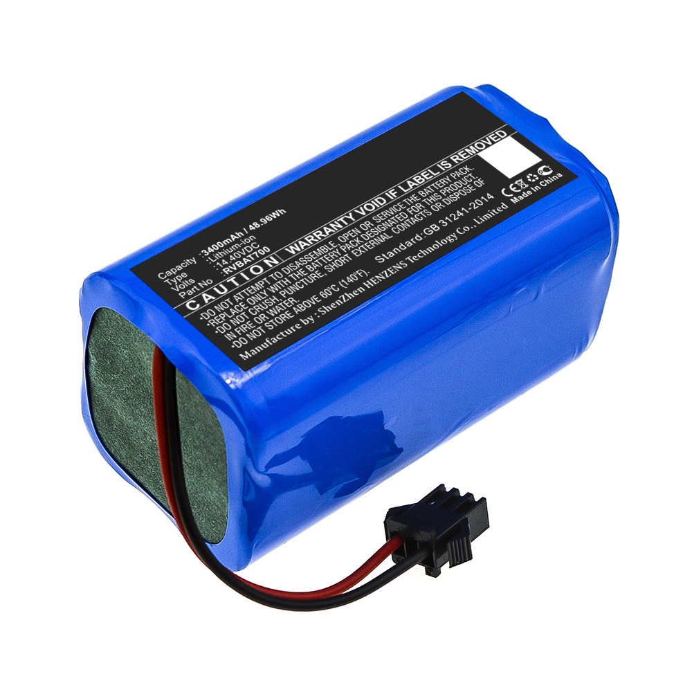 Synergy Digital Vacuum Cleaner Battery, Compatible with Shark RVBAT700 Vacuum Cleaner Battery (Li-ion, 14.4V, 3400mAh)