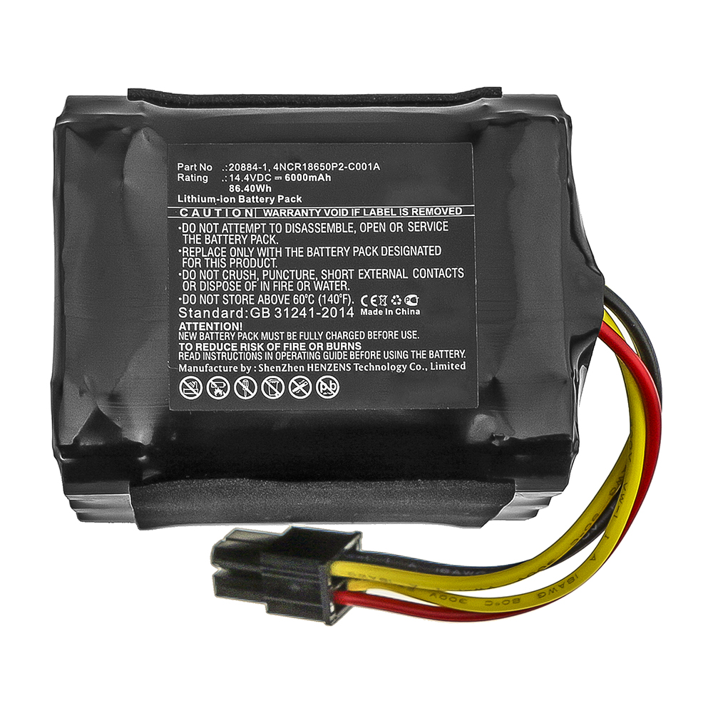 Synergy Digital Vacuum Cleaner Battery, Compatible with Vorwerk 20884-1 Vacuum Cleaner Battery (Li-ion, 14.4V, 6000mAh)