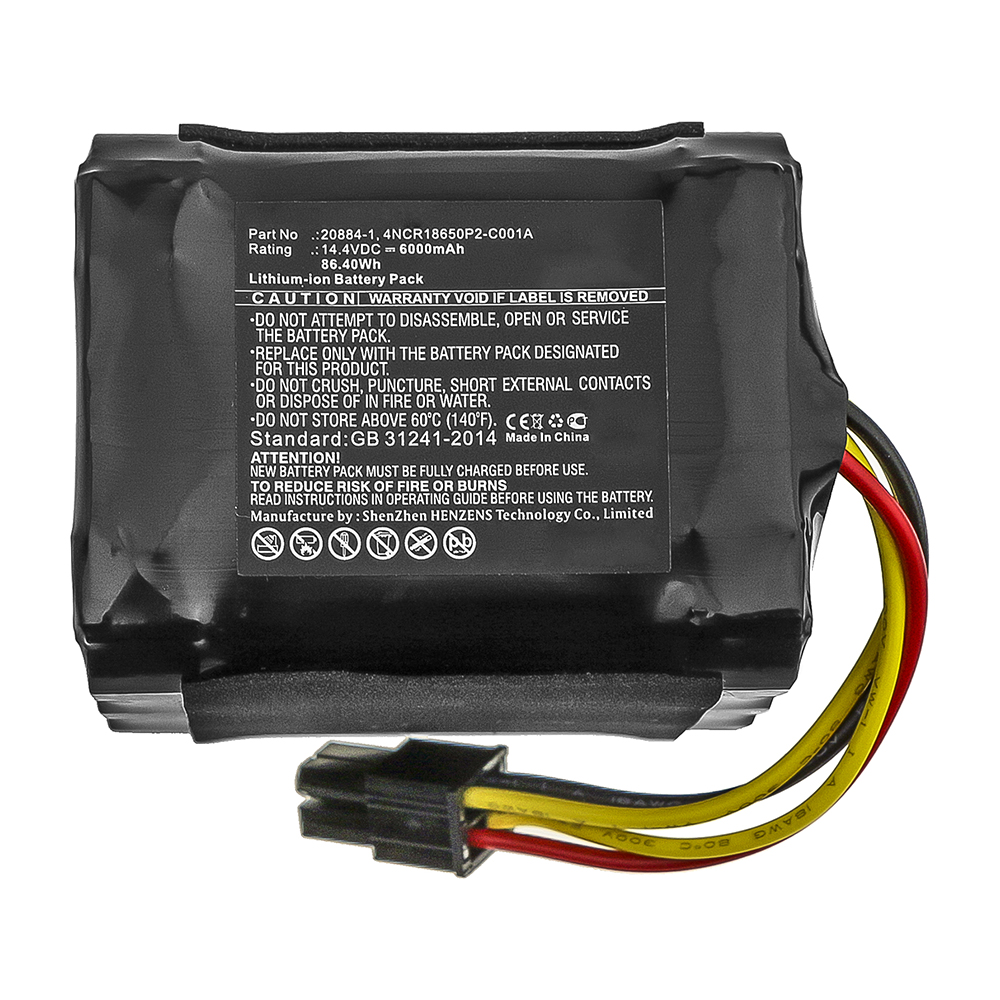 Synergy Digital Vacuum Cleaner Battery, Compatible with Vorwerk 20884-1 Vacuum Cleaner Battery (Li-ion, 14.4V, 6000mAh)