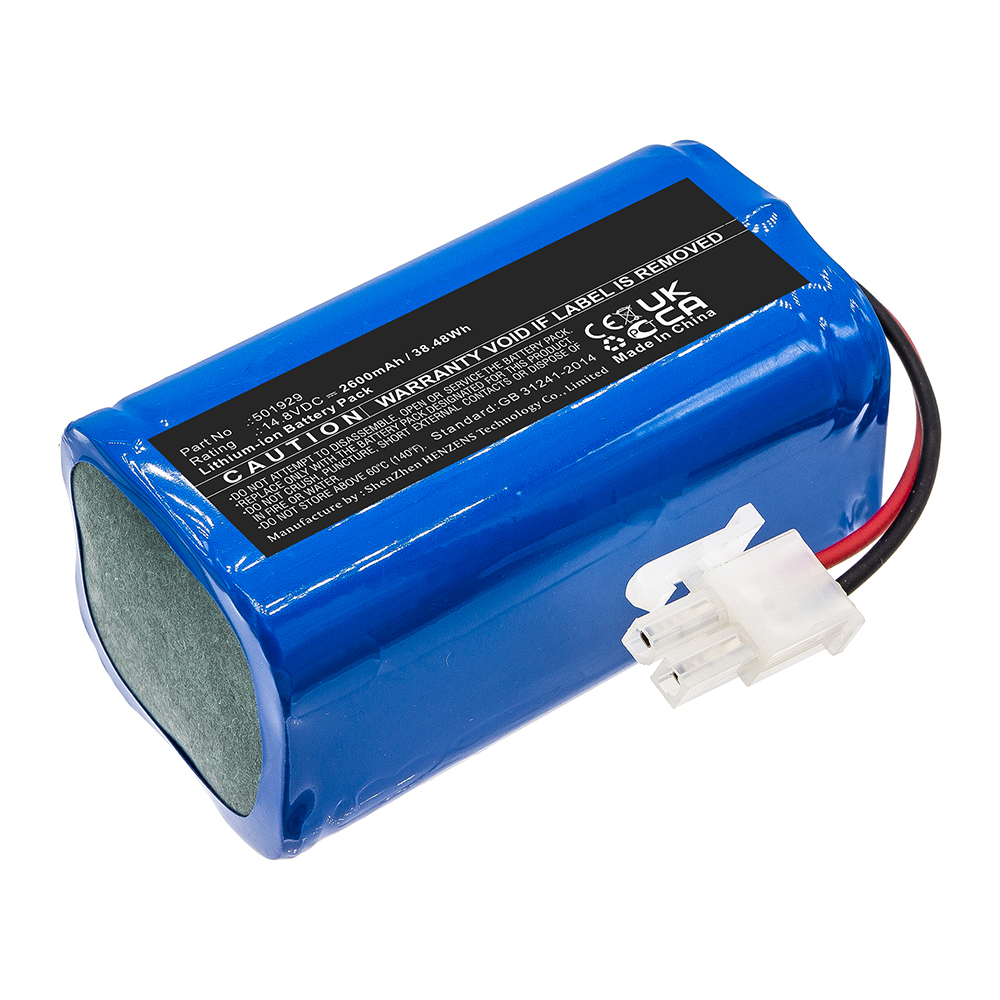 Synergy Digital Vacuum Cleaner Battery, Compatible with Zaco 501929 Vacuum Cleaner Battery (Li-ion, 14.8V, 2600mAh)