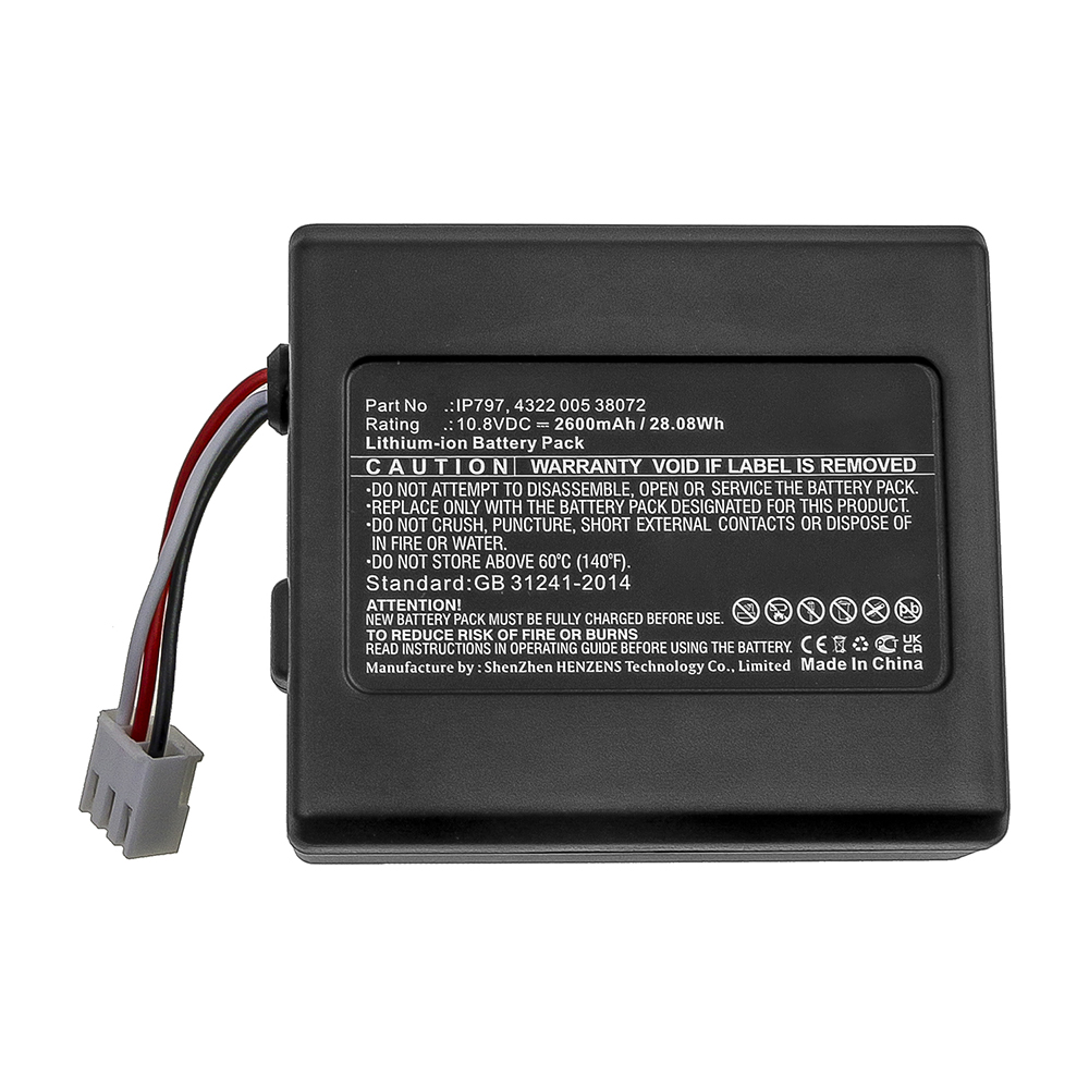 Synergy Digital Vacuum Cleaner Battery, Compatible with 4322 005 38072 Vacuum Cleaner Battery (10.8V, Li-ion, 2600mAh)