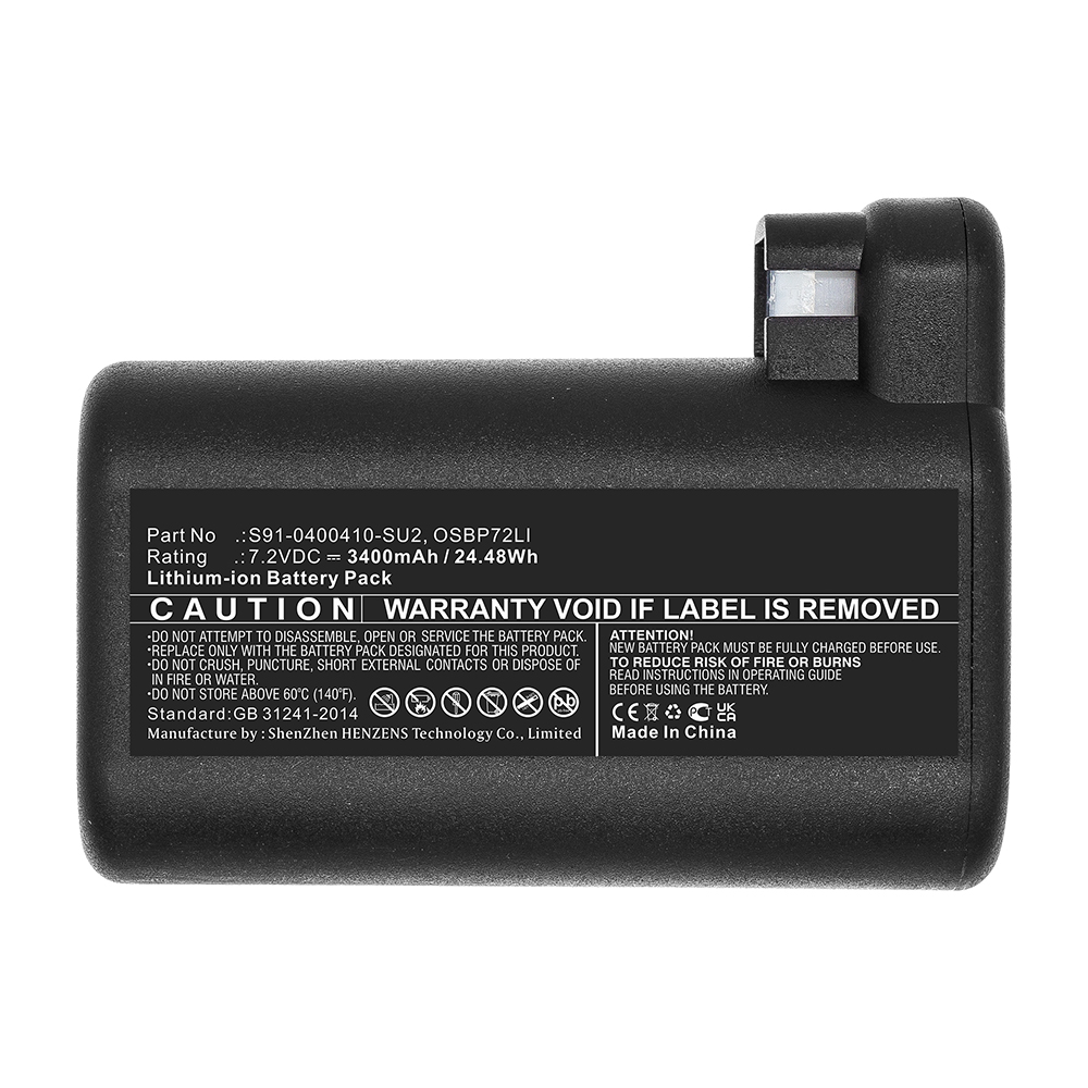 Synergy Digital Vacuum Cleaner Battery, Compatible with AEG OSBP72LI Vacuum Cleaner Battery (Li-ion, 7.2V, 3400mAh)