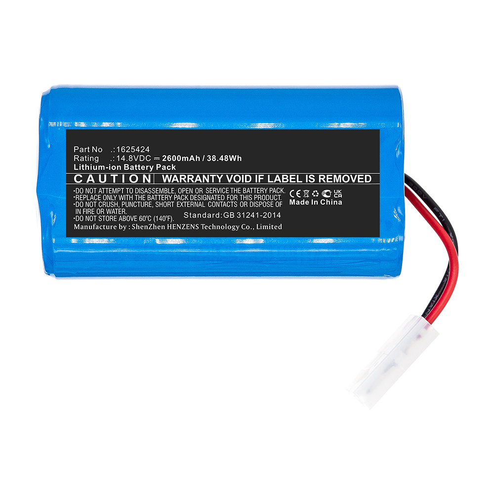 Synergy Digital Vacuum Cleaner Battery, Compatible with Bissell 1625424 Vacuum Cleaner Battery (Li-ion, 14.8V, 2600mAh)