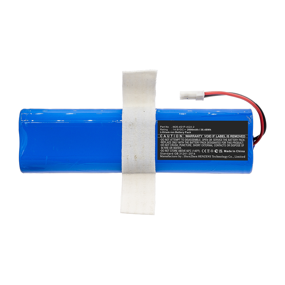 Synergy Digital Vacuum Cleaner Battery, Compatible with Ecovacs M26-4S1P-AGX-2 Vacuum Cleaner Battery (Li-ion, 14.8V, 2600mAh)