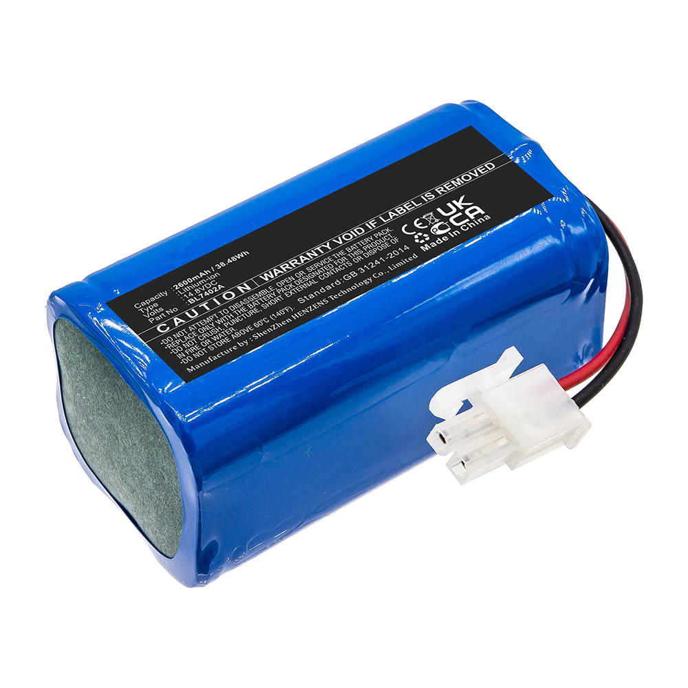 Synergy Digital Vacuum Cleaner Battery, Compatible with Ecovacs BL7402A Vacuum Cleaner Battery (Li-ion, 14.8V, 2600mAh)