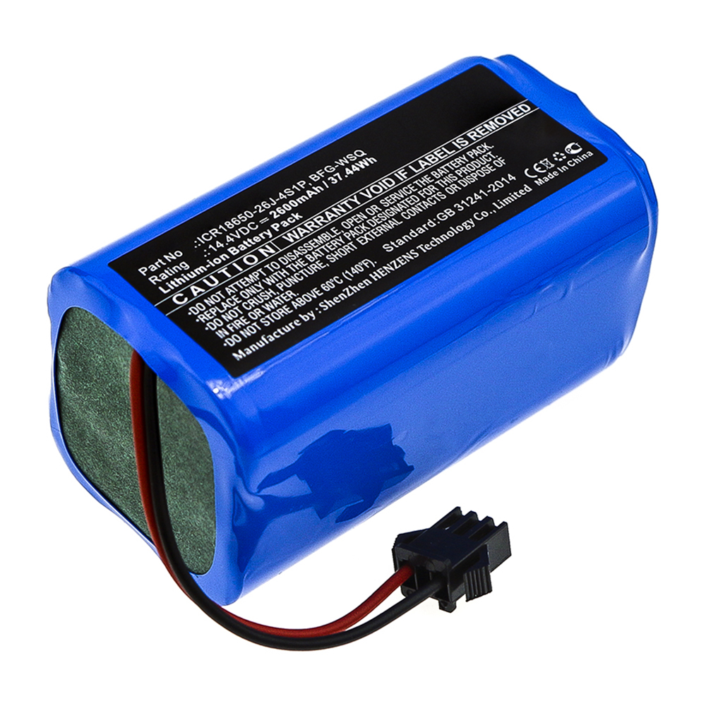 Synergy Digital Vacuum Cleaner Battery, Compatible with Ecovacs BFG-WSQ Vacuum Cleaner Battery (Li-ion, 14.4V, 2600mAh)
