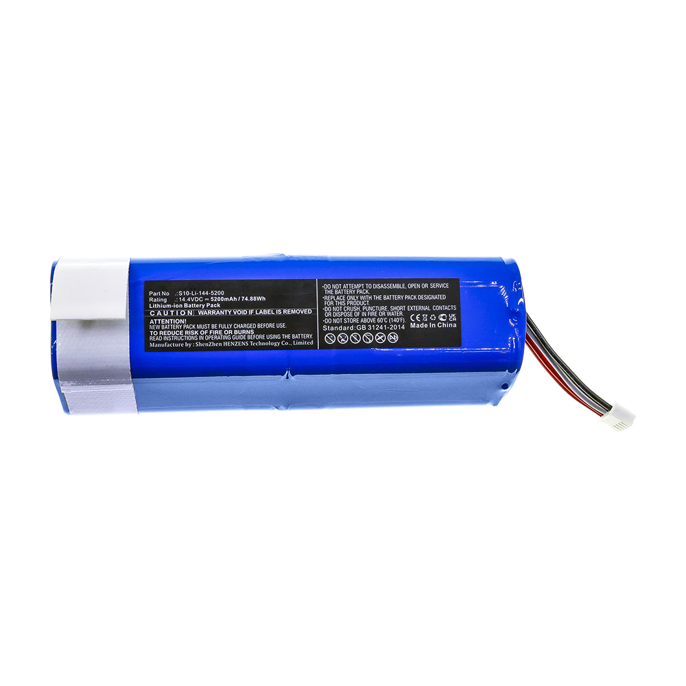 Synergy Digital Vacuum Cleaner Battery, Compatible with Ecovacs S10-Li-144-5200 Vacuum Cleaner Battery (Li-ion, 14.4V, 5200mAh)