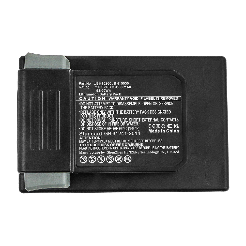 Synergy Digital Vacuum Cleaner Battery, Compatible with Hoover BH15030 Vacuum Cleaner Battery (Li-ion, 20V, 4900mAh)