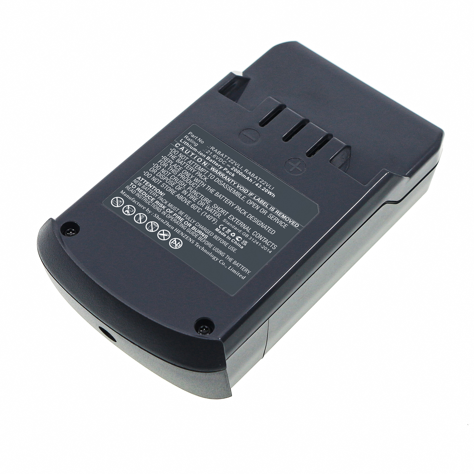 Synergy Digital Vacuum Cleaner Battery, Compatible with Hoover RABAT22VLI Vacuum Cleaner Battery (Li-ion, 21.6V, 2000mAh)