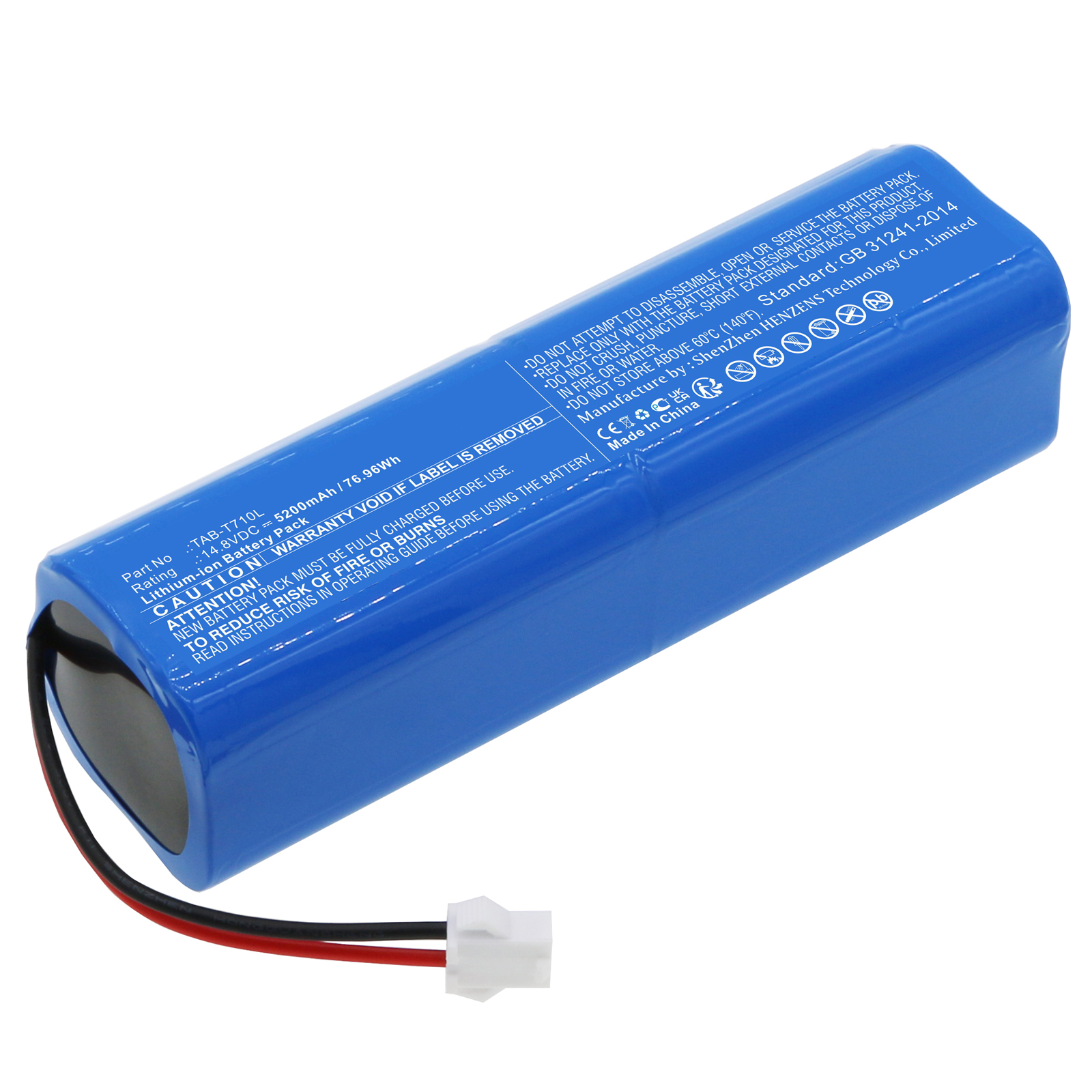 Synergy Digital Vacuum Cleaner Battery, Compatible with Haier TAB-T710L Vacuum Cleaner Battery (Li-ion, 14.8V, 5200mAh)
