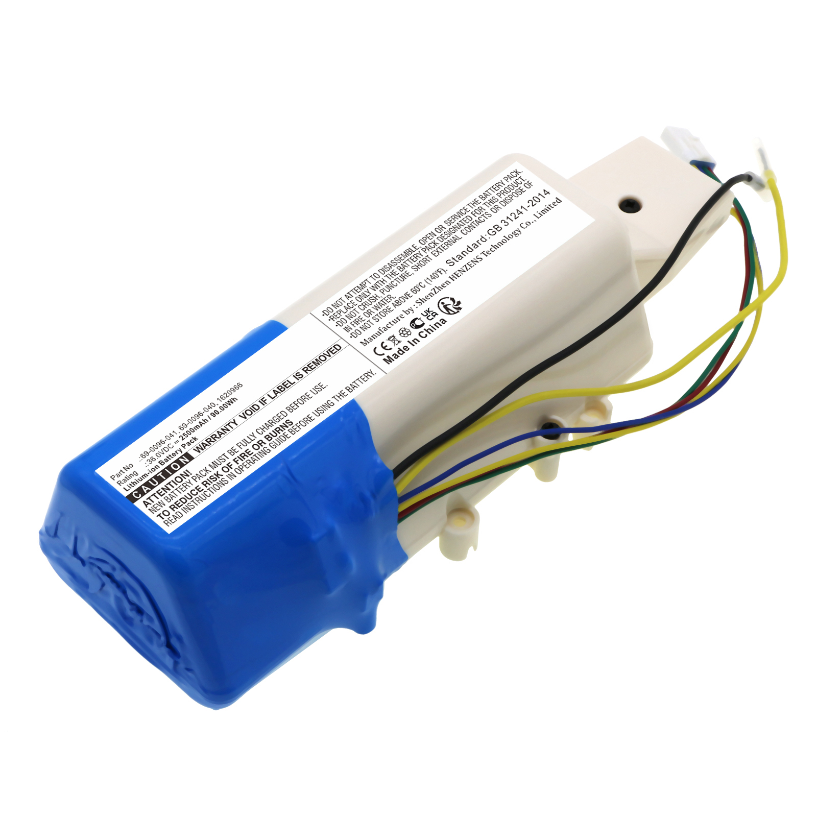 Synergy Digital Vacuum Cleaner Battery, Compatible with Bissell 69-0096-041 Vacuum Cleaner Battery (Li-ion, 36V, 2500mAh)