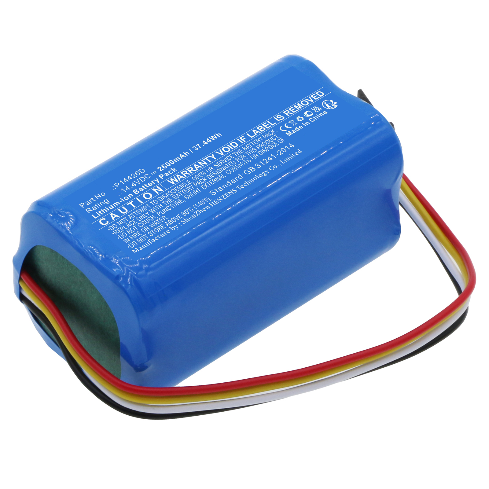 Synergy Digital Vacuum Cleaner Battery, Compatible with Eureka P14426D Vacuum Cleaner Battery (Li-ion, 14.4V, 2600mAh)