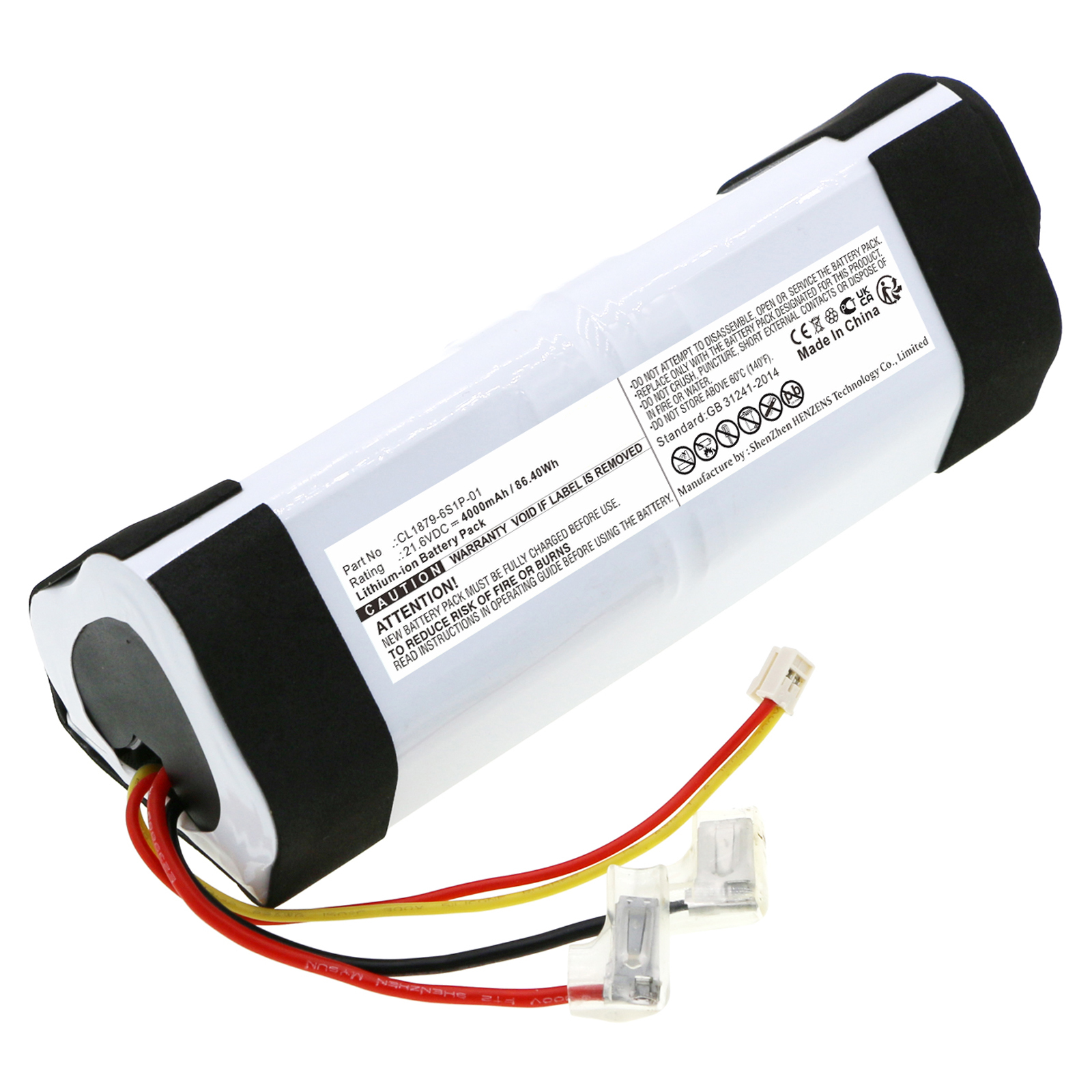 Synergy Digital Vacuum Cleaner Battery, Compatible with Tineco CL1879-6S1P-01 Vacuum Cleaner Battery (Li-ion, 21.6V, 4000mAh)