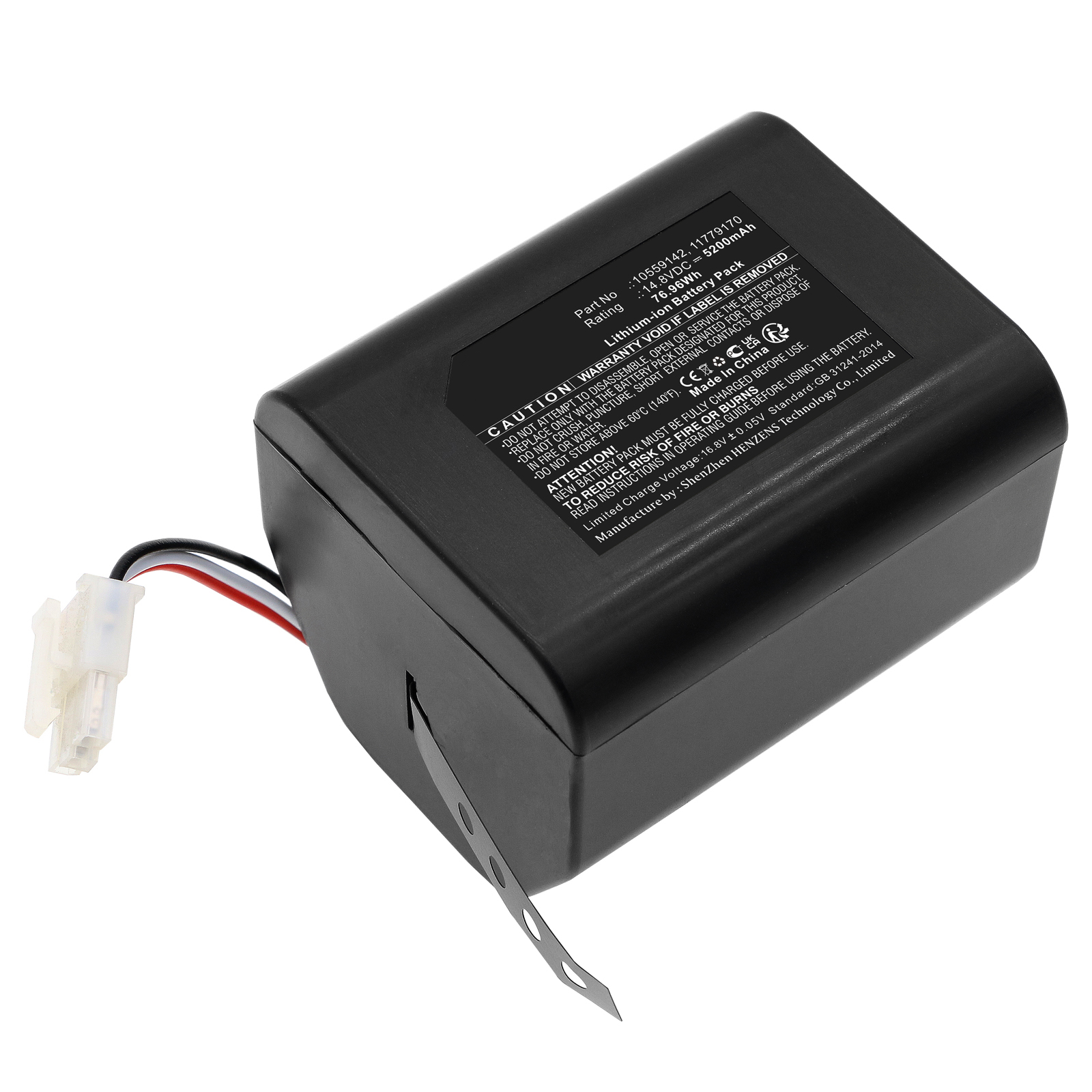 Synergy Digital Vacuum Cleaner Battery, Compatible with Miele 10559142 Vacuum Cleaner Battery (Li-ion, 14.8V, 5200mAh)
