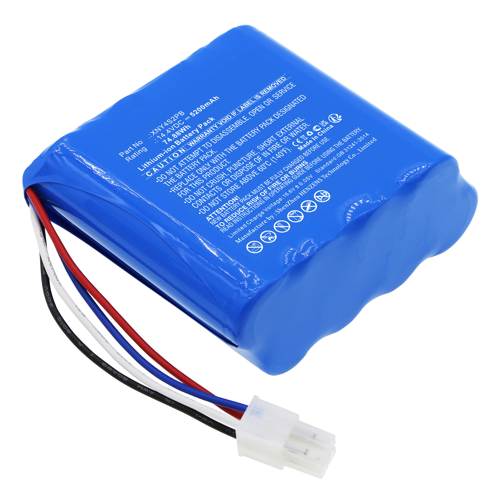 Synergy Digital Vacuum Cleaner Battery Compatible with NARWAL XNY4S2PB Vacuum Cleaner Battery (Li-ion, 14.4V, 5200mAh)