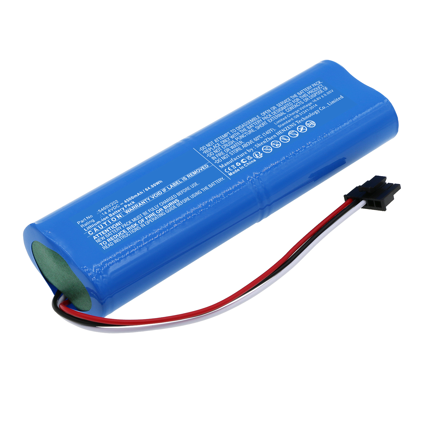 Synergy Digital Vacuum Cleaner Battery, Compatible with Xiaomi 5465V202 Vacuum Cleaner Battery (Li-ion, 14.4V, 4500mAh)