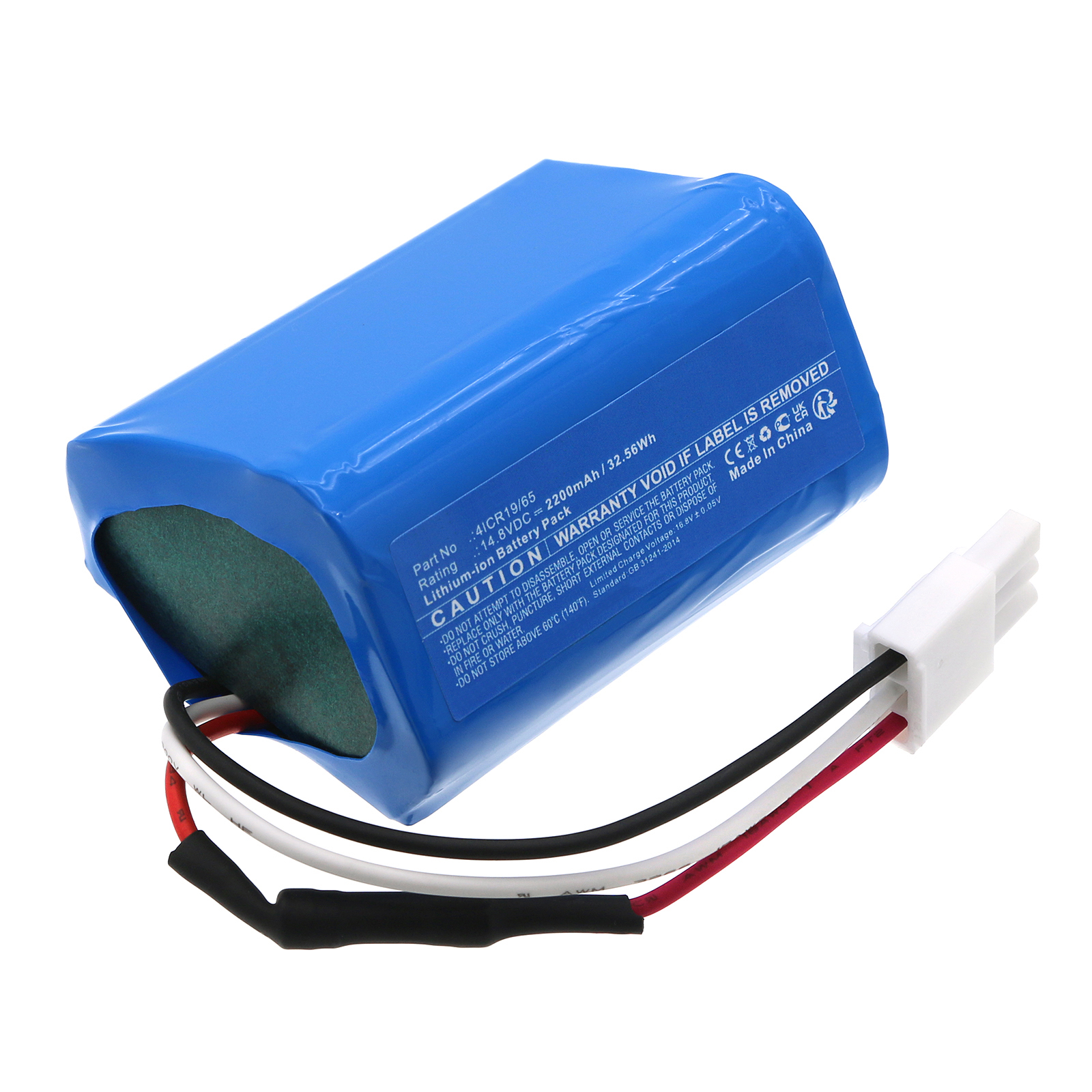 Synergy Digital Vacuum Cleaner Battery, Compatible with Philips 4ICR19/65 Vacuum Cleaner Battery (Li-ion, 14.8V, 2200mAh)