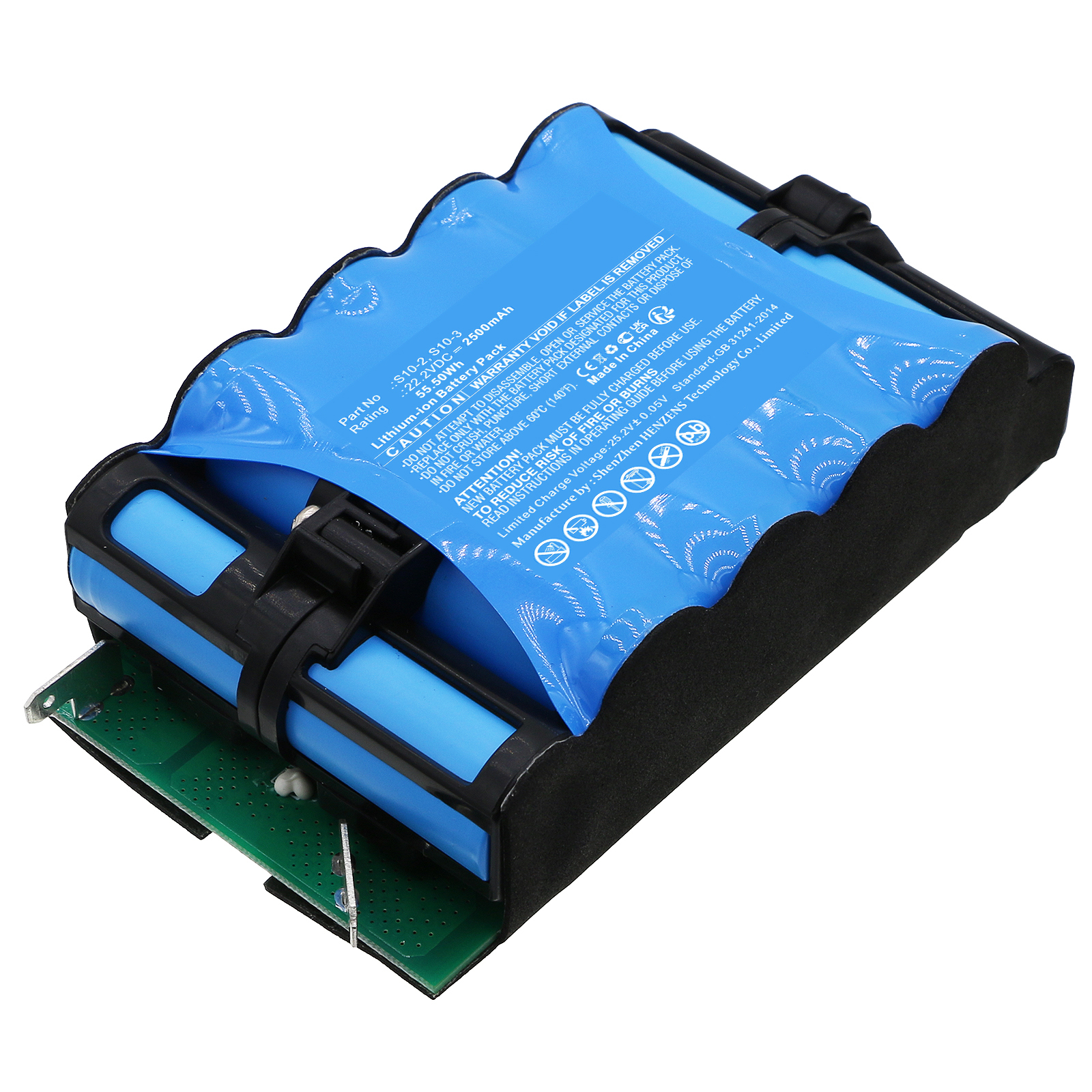 Synergy Digital Vacuum Cleaner Battery, Compatible with Tineco S10-2, S10-3 Vacuum Cleaner Battery (Li-ion, 22.2V, 2500mAh)