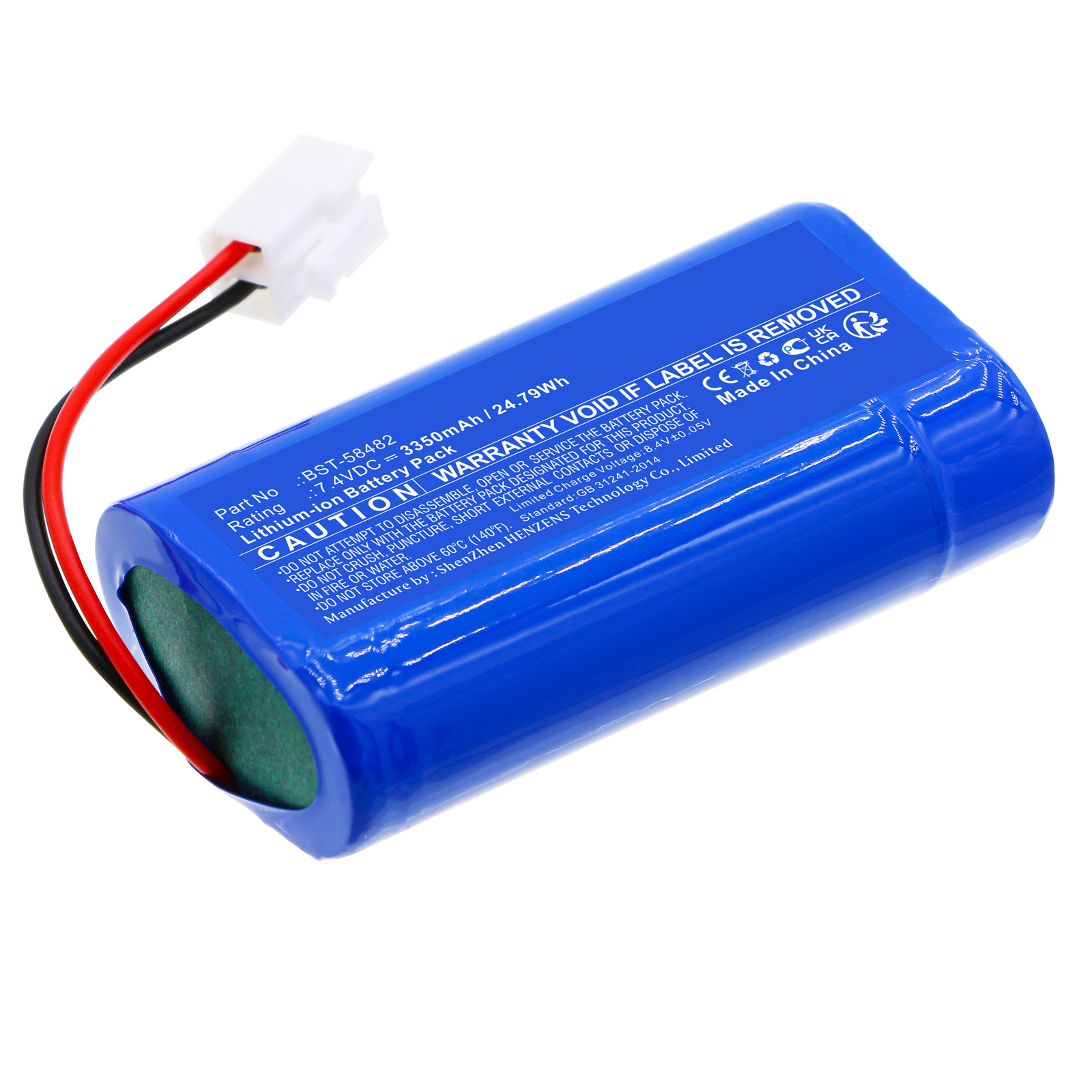 Synergy Digital Vacuum Cleaner Battery, Compatible with Bestway BST-58482 Vacuum Cleaner Battery (Li-ion, 7.4V, 3350mAh)