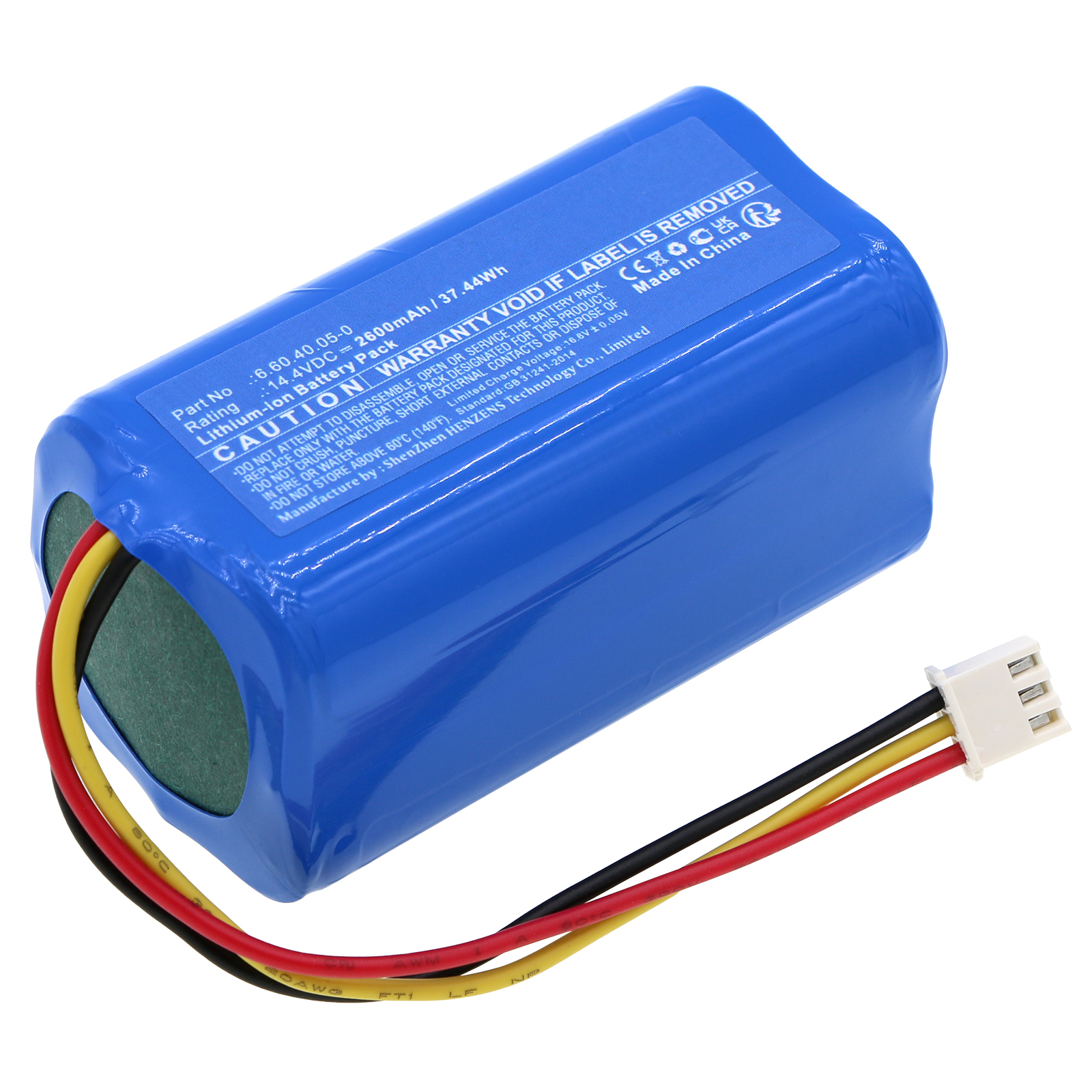 Synergy Digital Vacuum Cleaner Battery, Compatible with Blaupunkt 6.60.40.02-0 Vacuum Cleaner Battery (Li-ion, 14.4V, 2600mAh)