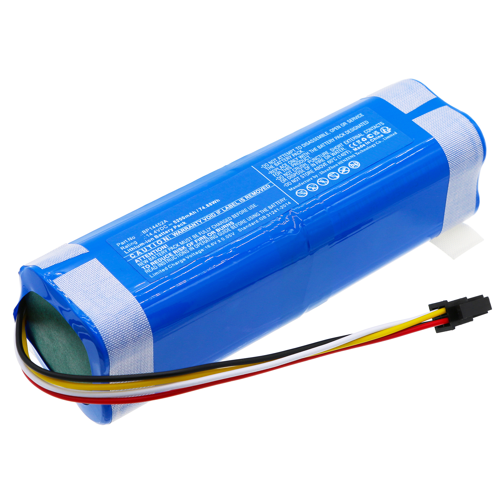 Synergy Digital Vacuum Cleaner Battery, Compatible with Midea BP14452A Vacuum Cleaner Battery (Li-ion, 14.4V, 5200mAh)