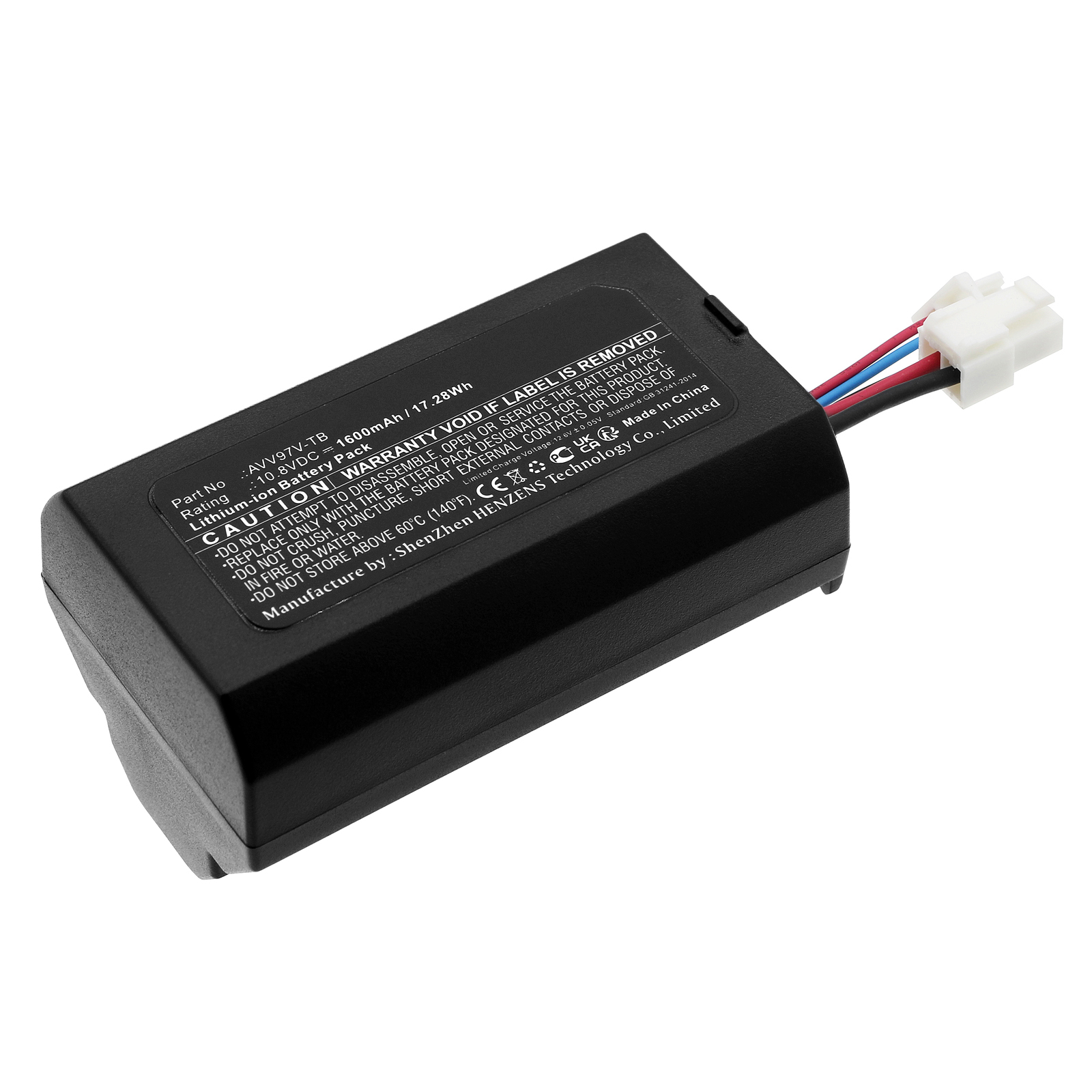 Synergy Digital Vacuum Cleaner Battery, Compatible with Panasonic AVV97V-TB Vacuum Cleaner Battery (Li-ion, 10.8V, 1600mAh)