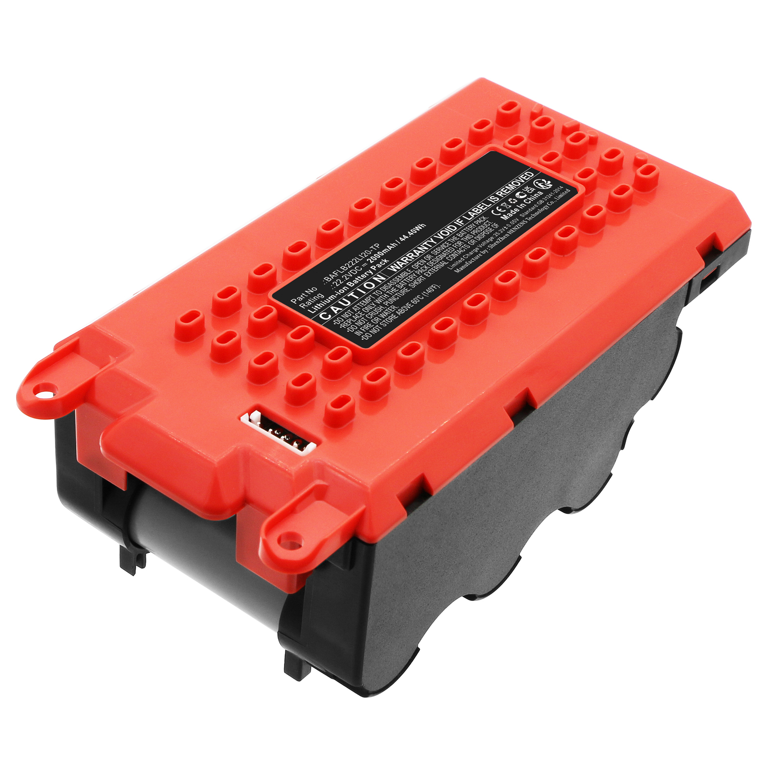 Synergy Digital Vacuum Cleaner Battery, Compatible with Electrolux BAFLB222LI20-TP Vacuum Cleaner Battery (Li-ion, 22.2V, 2000mAh)