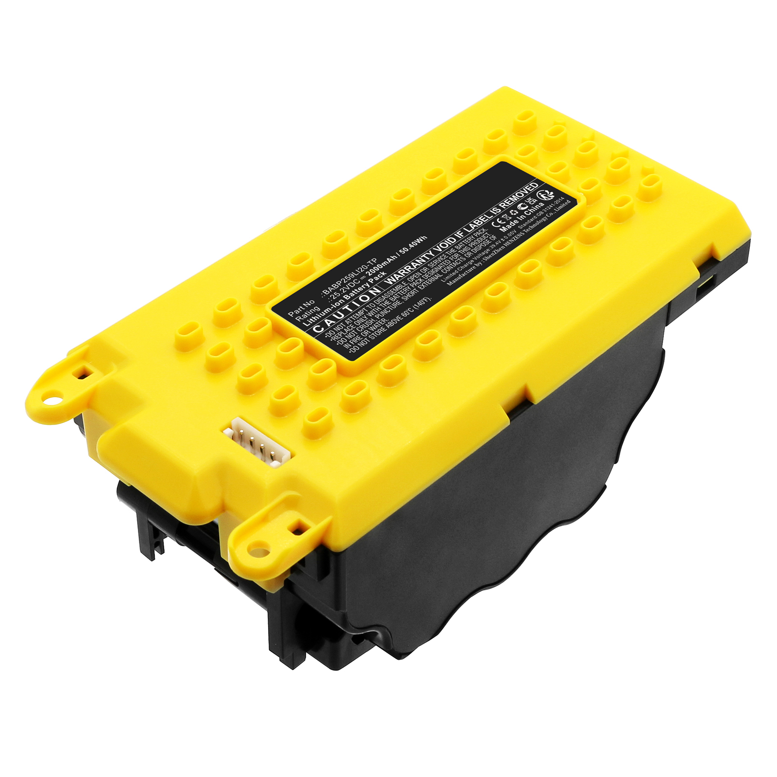 Synergy Digital Vacuum Cleaner Battery, Compatible with Electrolux BABP252LI21-VTC4 Vacuum Cleaner Battery (Li-ion, 25.2V, 2000mAh)