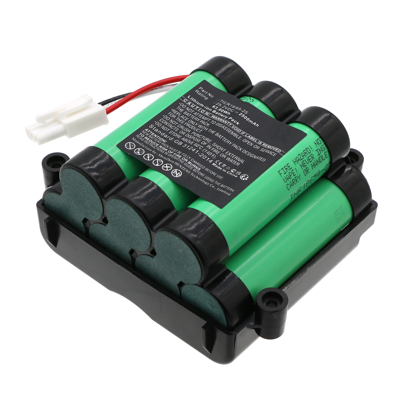 Synergy Digital Vacuum Cleaner Battery, Compatible with Philips 7ICR19/65-25 Vacuum Cleaner Battery (Li-ion, 25.2V, 2500mAh)