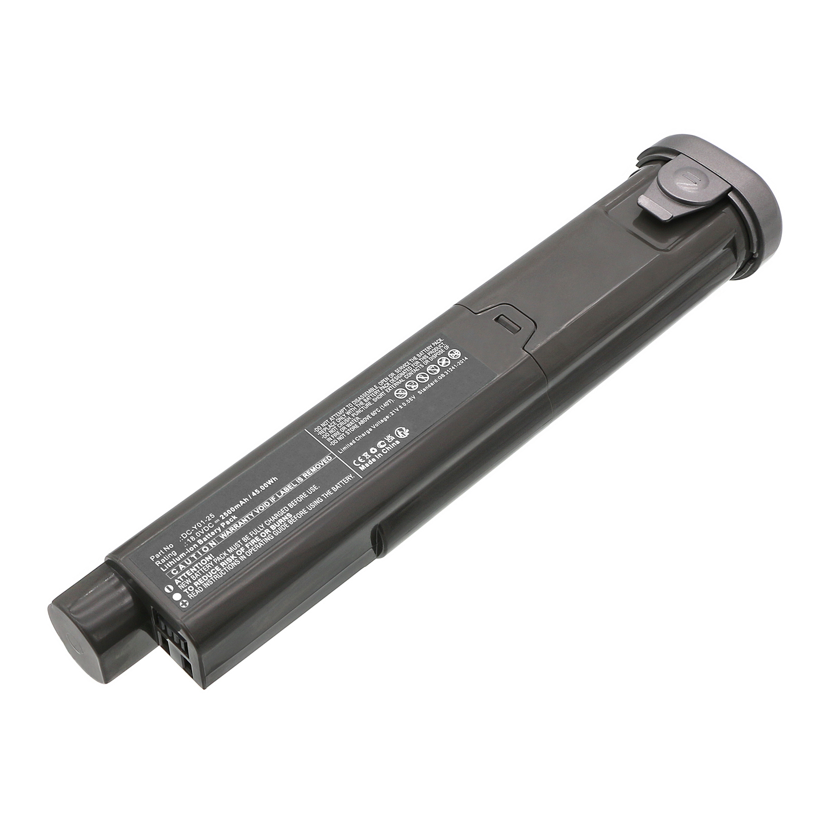 Synergy Digital Vacuum Cleaner Battery, Compatible with SUPRO DC-Y01-25 Vacuum Cleaner Battery (Li-ion, 18V, 2500mAh)