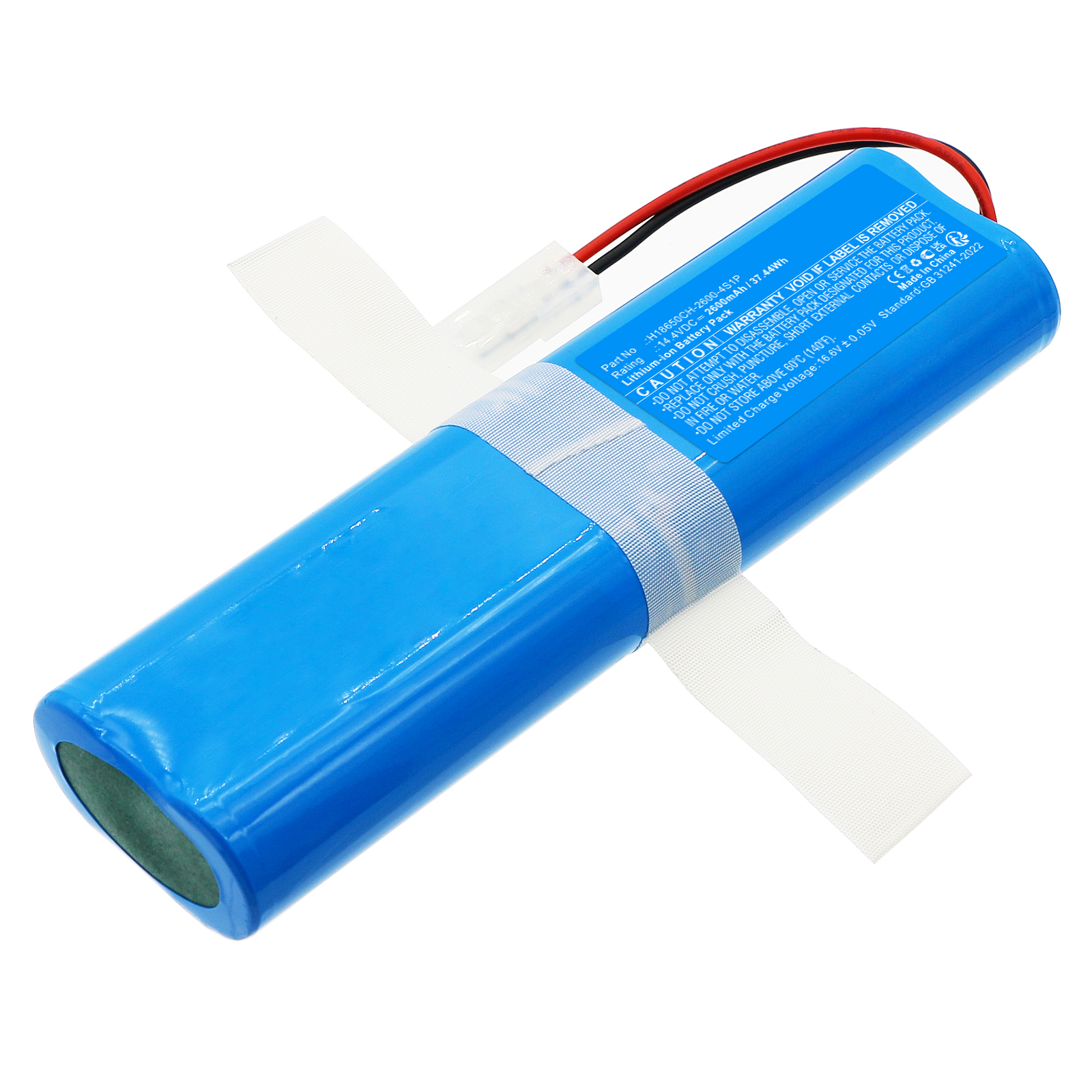 Synergy Digital Vacuum Cleaner Battery, Compatible with Bobsweep H18650CH-2600-4S1P Vacuum Cleaner Battery (Li-ion, 14.4V, 2600mAh)