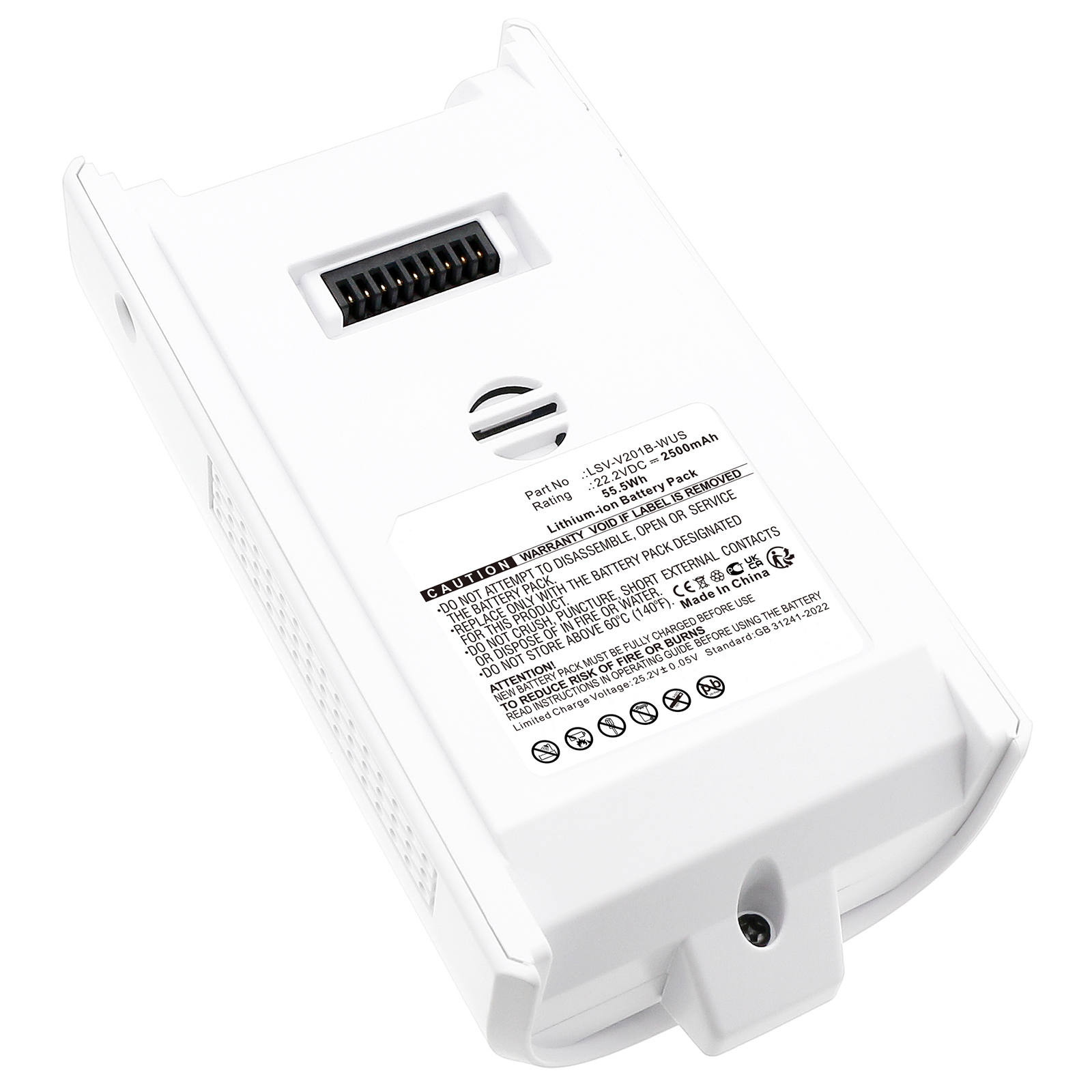 Synergy Digital Vacuum Cleaner Battery, Compatible with Levoit LSV-V201B-WUS Vacuum Cleaner Battery (Li-ion, 22.2V, 2500mAh)